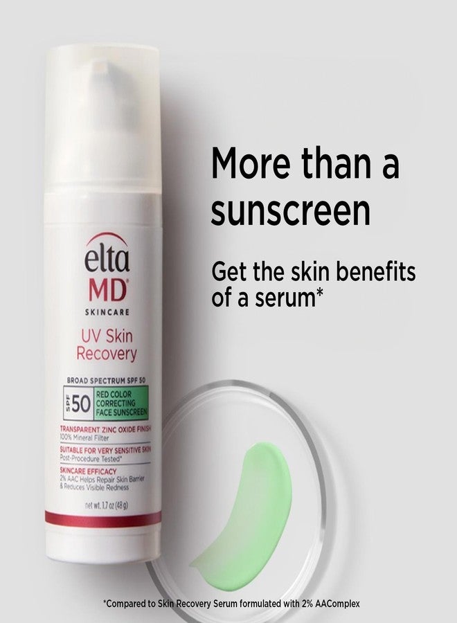 ايتا ام دي واقي الشمس EltaMD UV Skin Recovery Green Tint المعدني بالكامل، يقلل الاحمرار، مناسب للبشرة الحساسة، عامل حماية من الشمس SPF 50 - Image 3